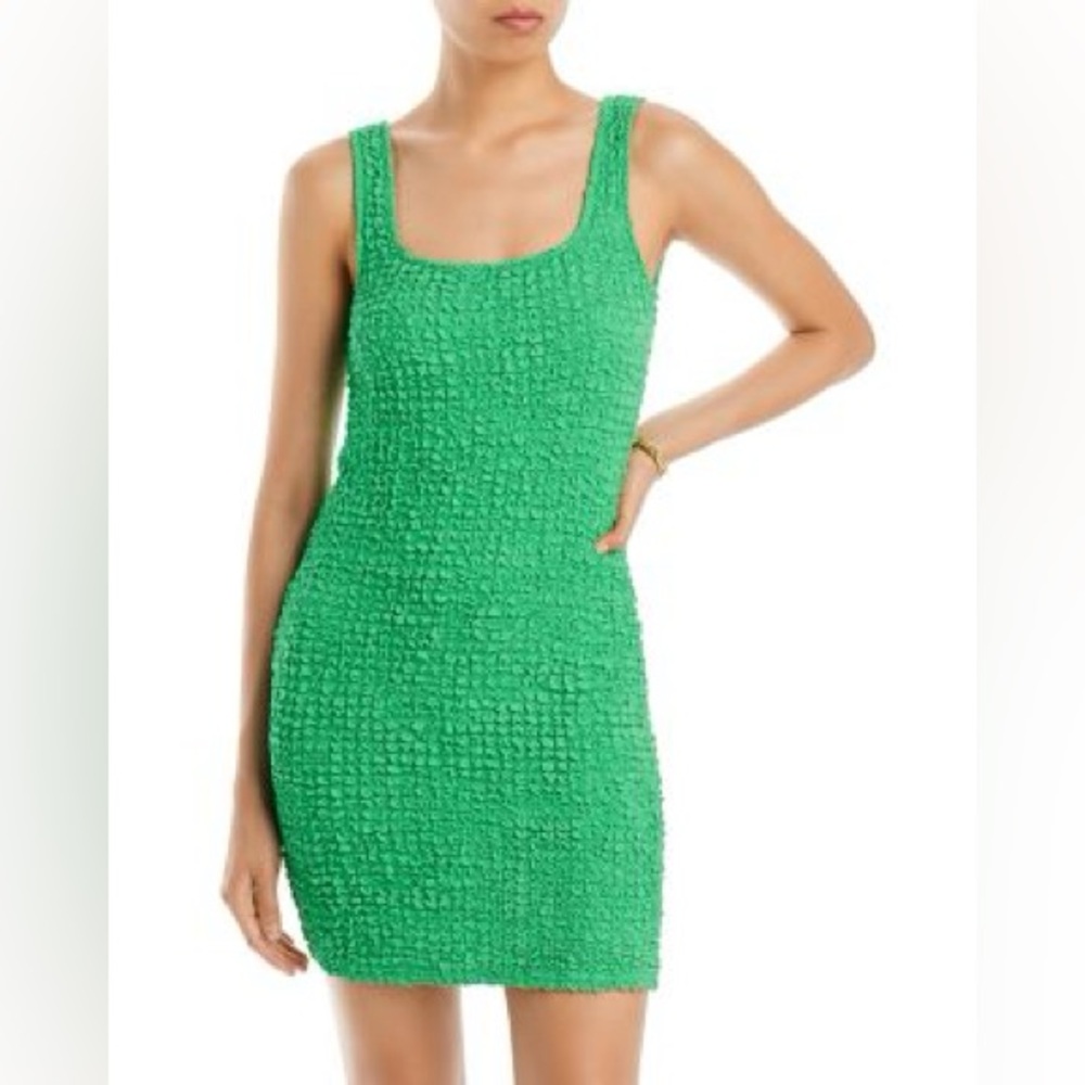 Rails Green Textured Mini Dress sizeβ M